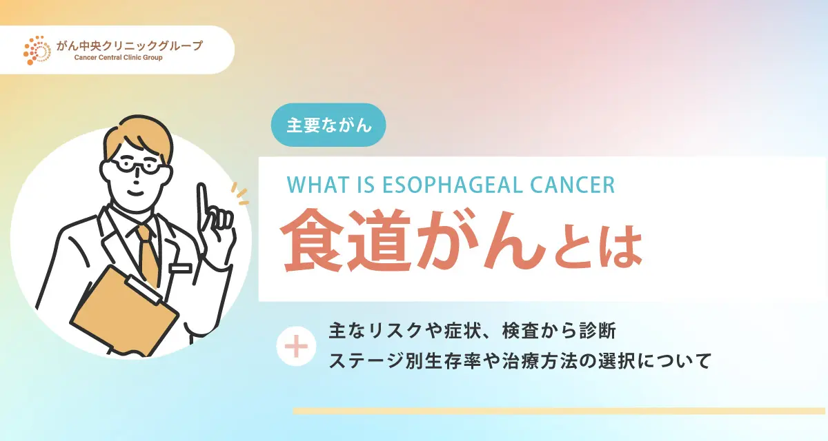 食道がんとは？初期症状・原因・検査・治療法・ステージ別生存率まで解説